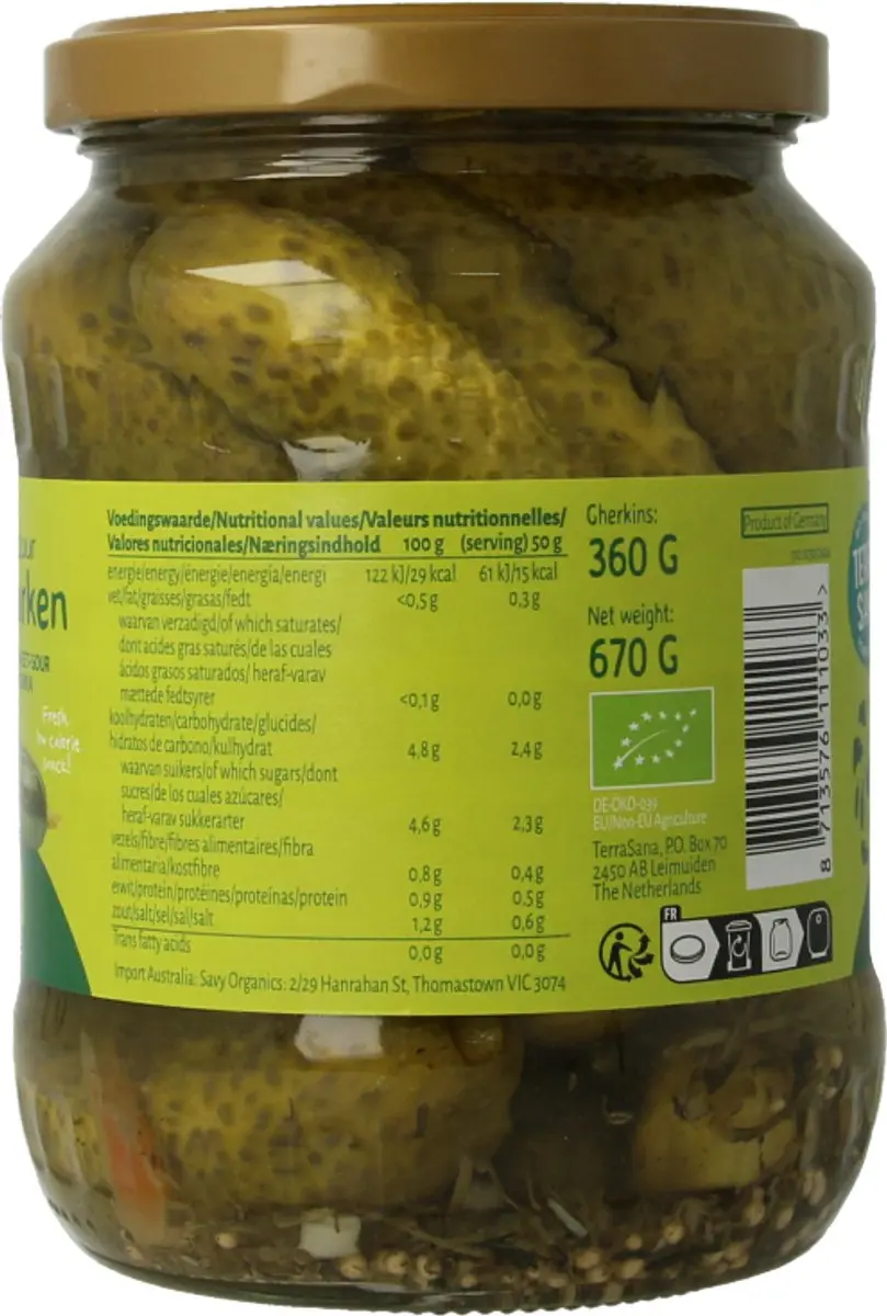 Terrasana Augurken Zoet/Zuur 12ml