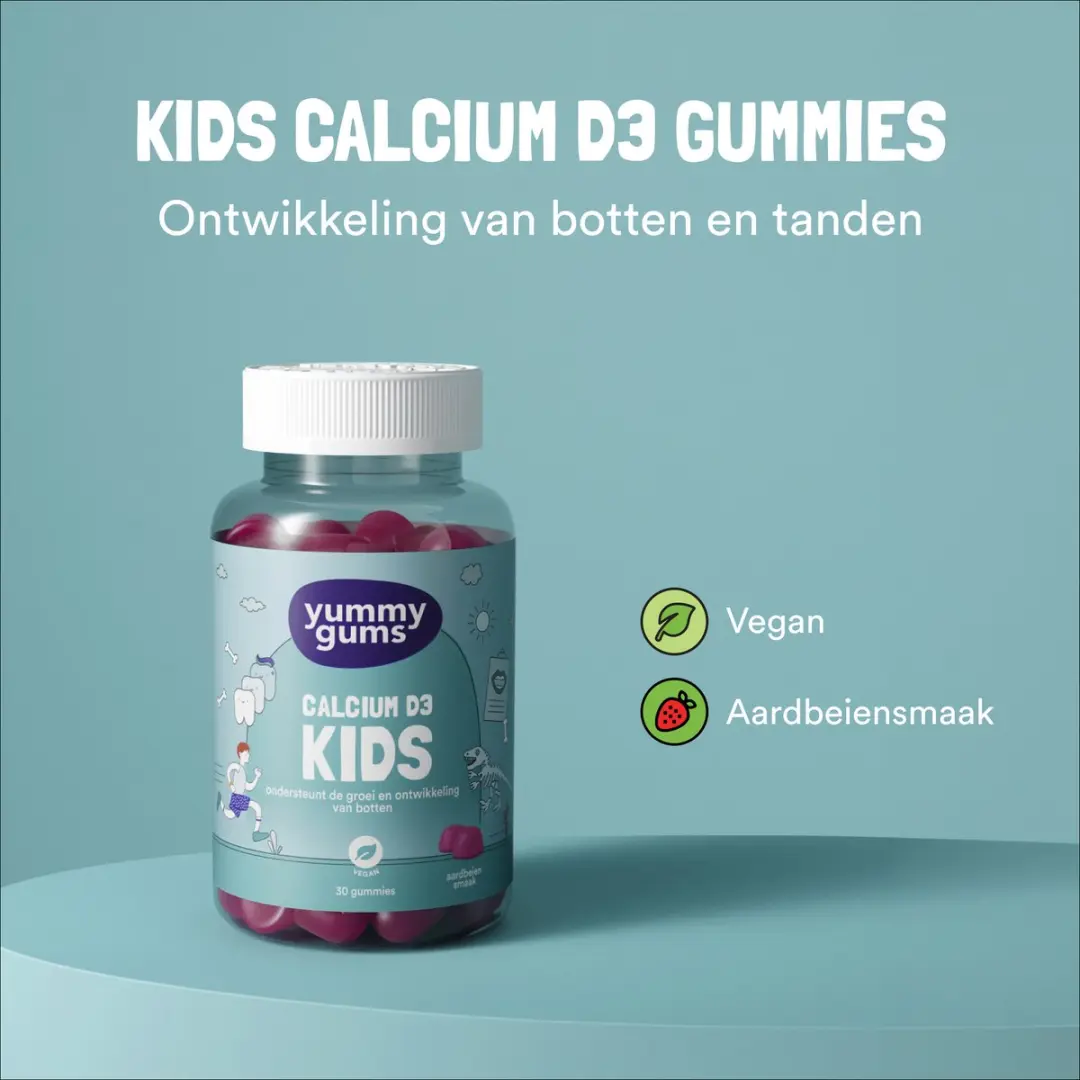 Yummygums Kids Calcium D3 Gummies 30 Stuks - Vegan