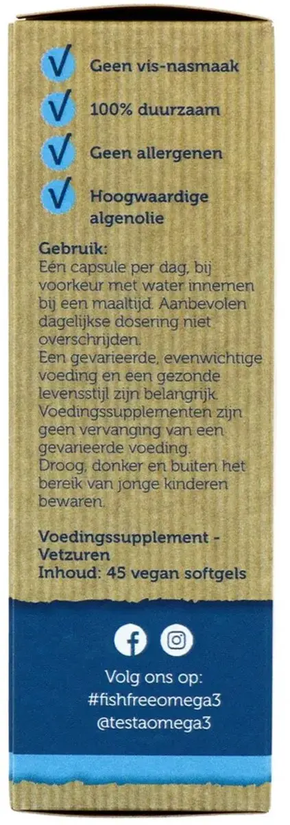 Testa Omega-3 Algenolie 45 Capsules