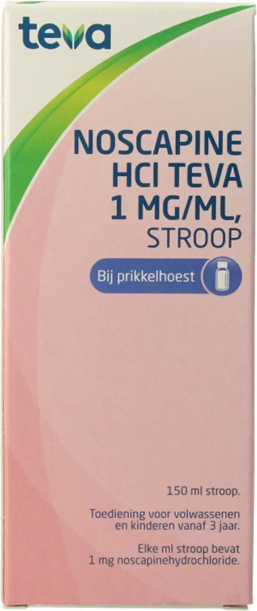 Teva Noscapine Hydrochloride 1mg/ml Hoestdrank 150ml