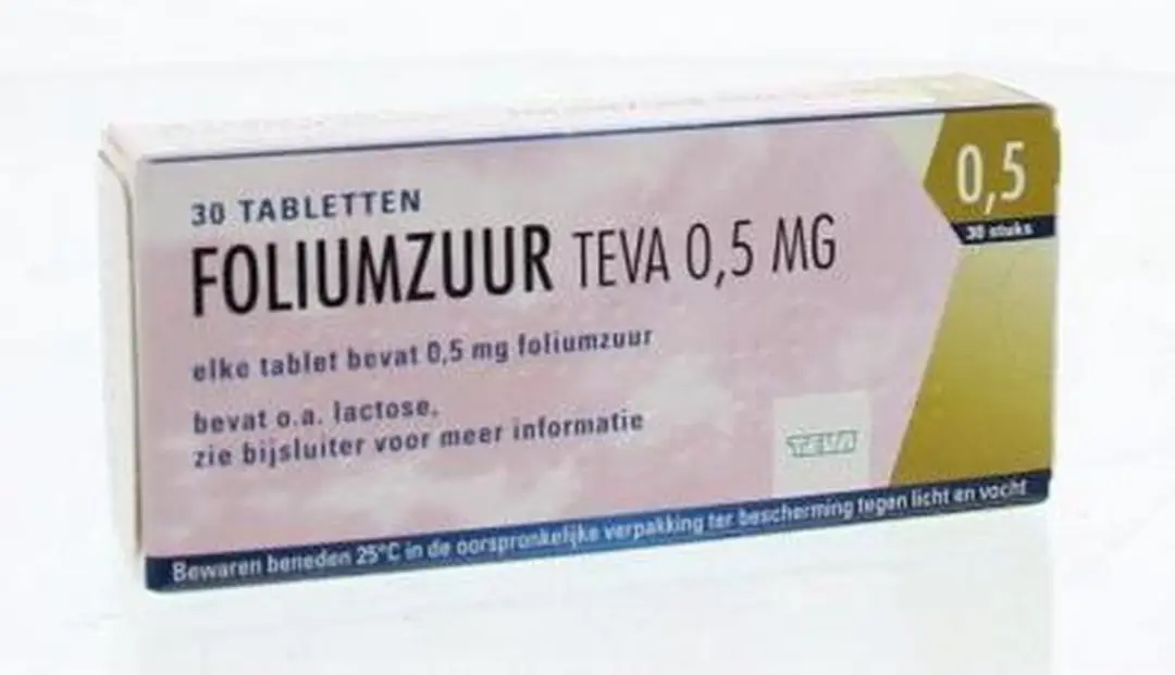 Teva Foliumzuur 0,5mg - 30 Tabletten