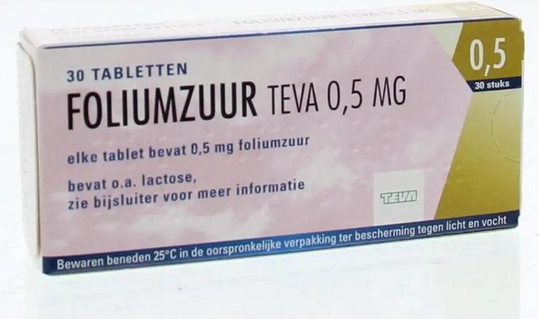 Teva Foliumzuur 0,5mg - 30 Tabletten