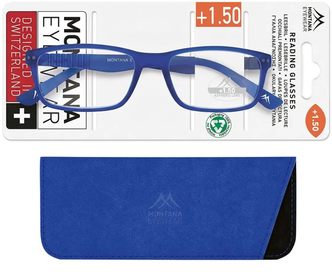 Montana Leesbril MR50B 1:00 - Blauw mat