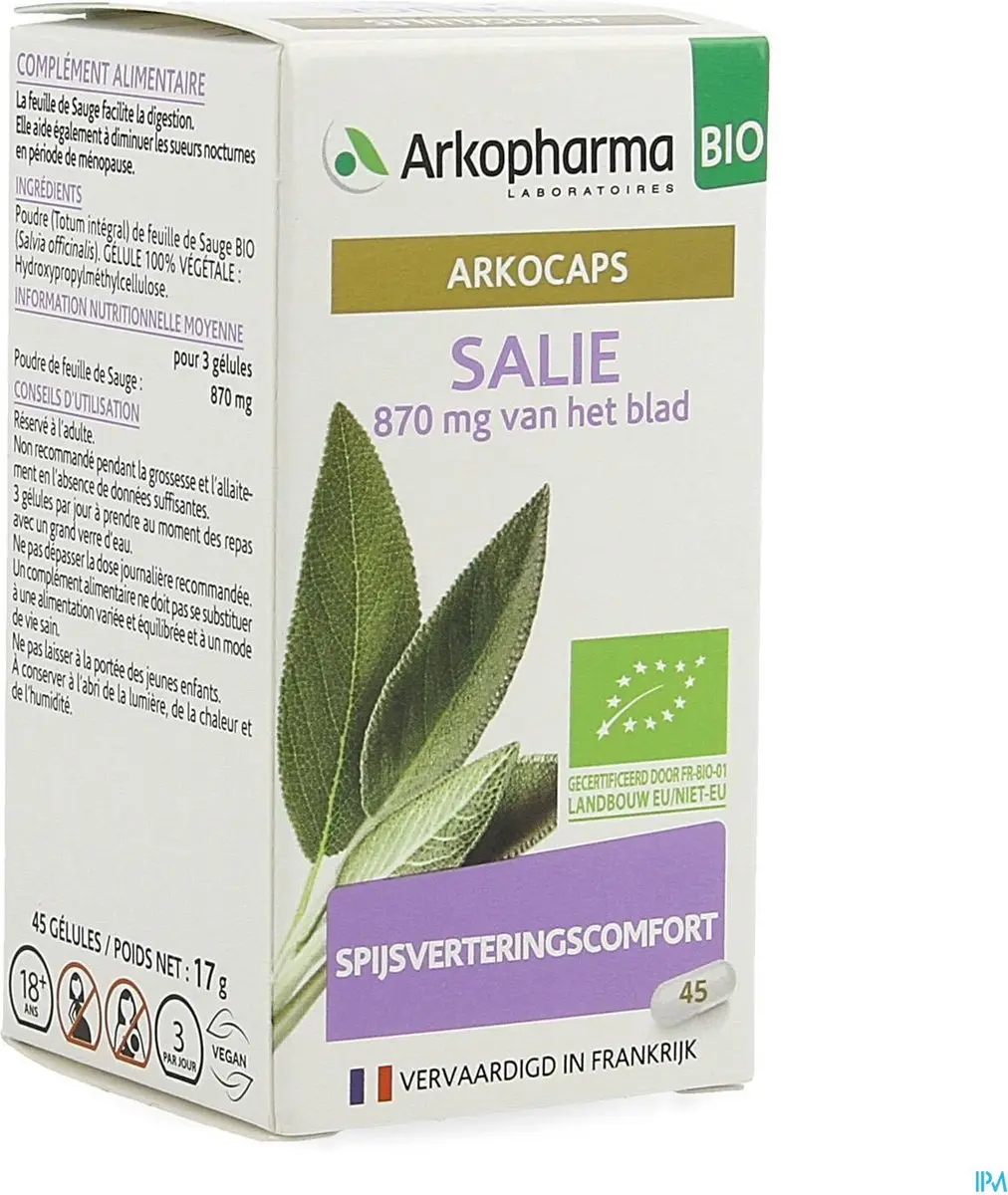 Arkopharma Salie Bio Capsules 45 Stuks - 3 per dag