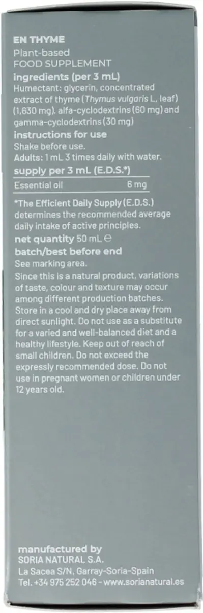 Soria Natural Thymus vulgaris XXI Extract 50ml