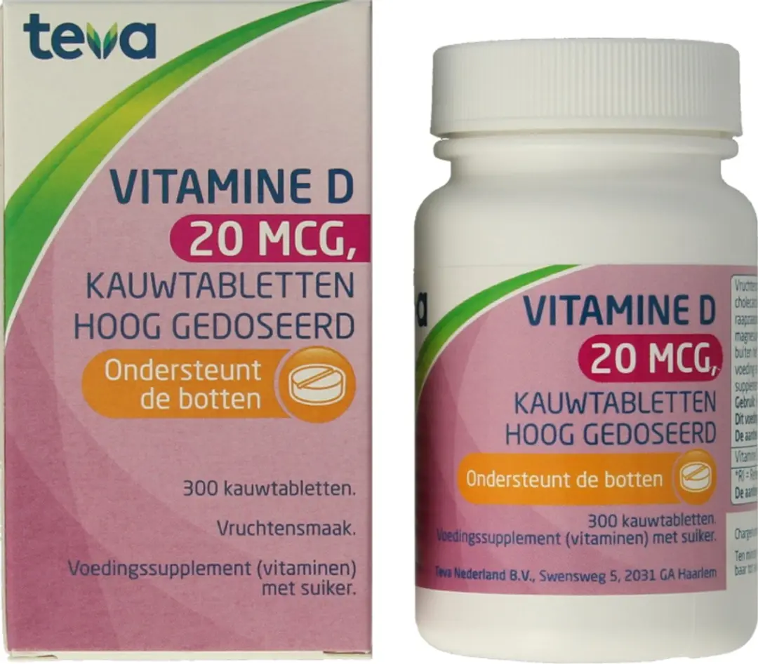 Teva Vitamine D 20 mcg 300 Tabletten