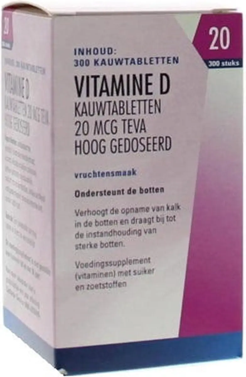 Teva Vitamine D 20 mcg 300 Tabletten