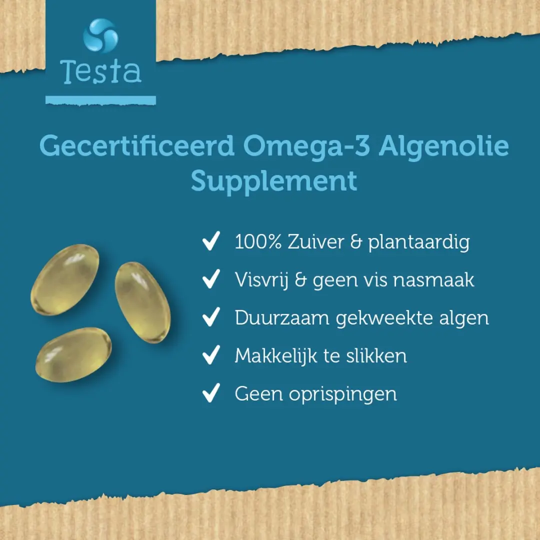 Testa Omega-3 Algenolie 250mg DHA - 60 Capsules