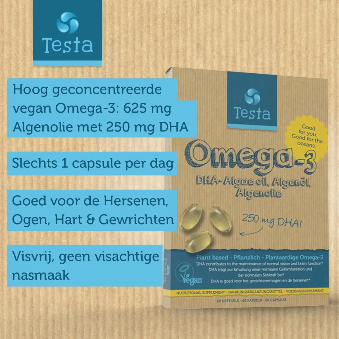 Testa Omega-3 Algenolie 250mg DHA - 60 Capsules