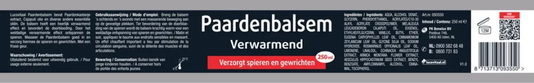Lucovitaal Paardenbalsem 250ml