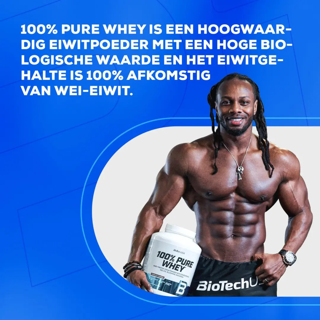 BioTechUSA 100% Pure Whey Eiwitpoeder 900g - Chocolade