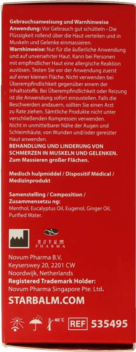 Star balm Roll on warm 75 Milliliter