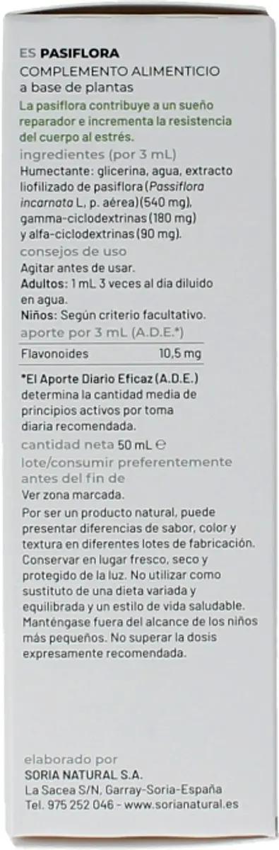 Soria Natural Passiflora incarnata Extract 50ml
