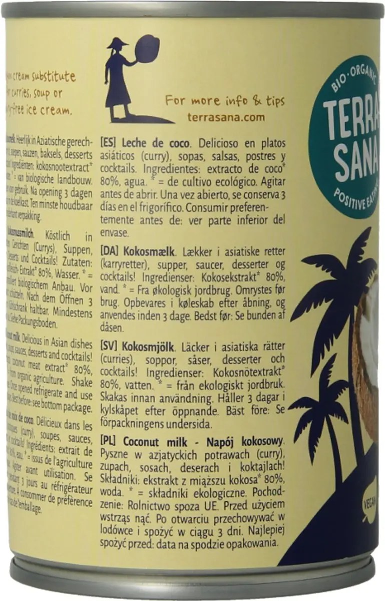 Terrasana Kokosmelk 22% Vet