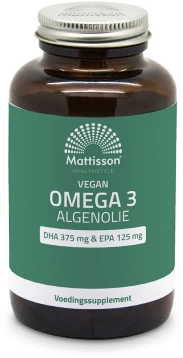 Mattisson HealthStyle Vegan Omega 3 Algenolie 375 DHA 125 EPA