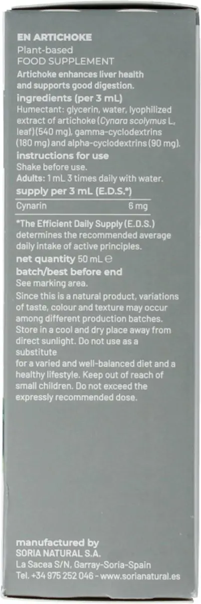 Soria Natural Cynara scolymus XXI Extract 50ml