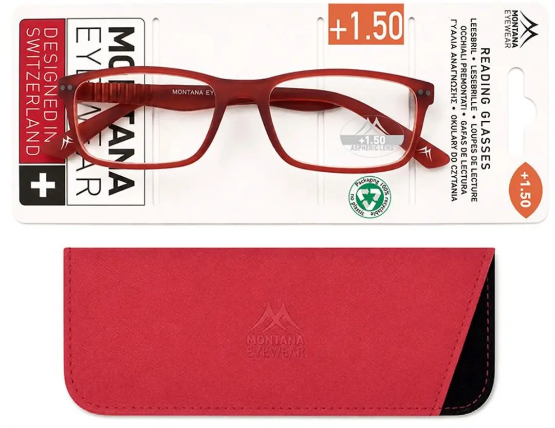 Montana Leesbril MR50C 3:00 - Rood mat
