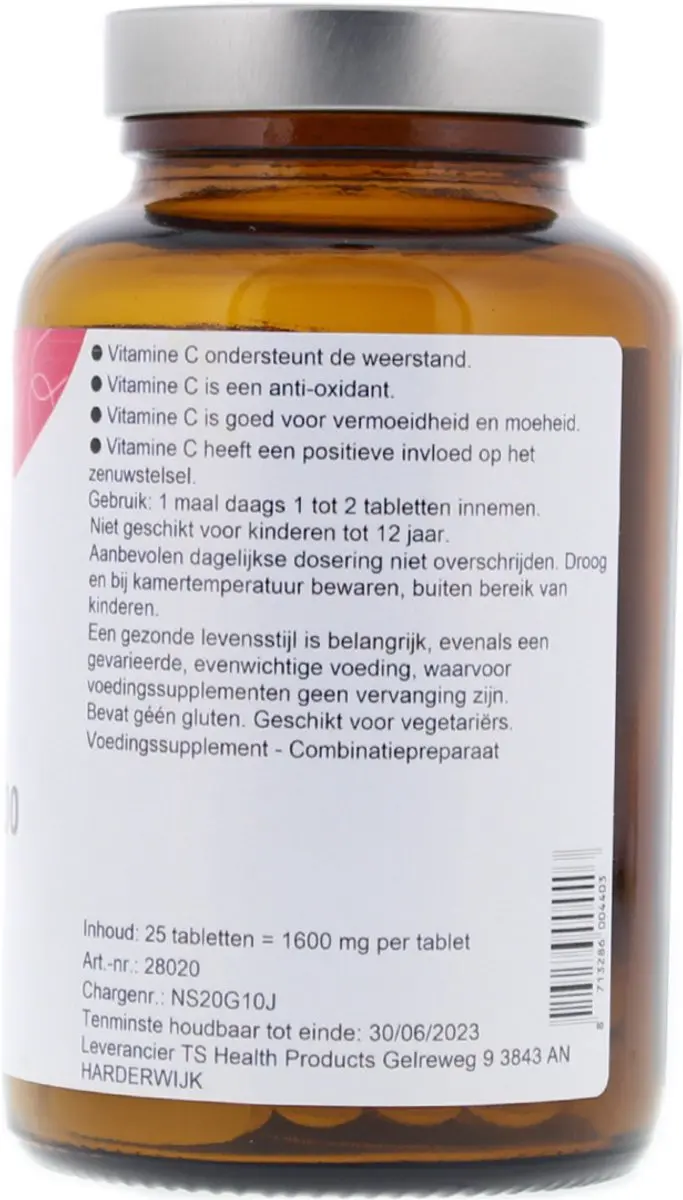 TS Choice Vitamine C 1000mg - 25 Tabletten