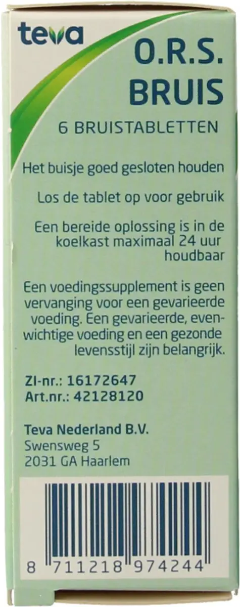 Teva ORS Bruis 6 Tabletten