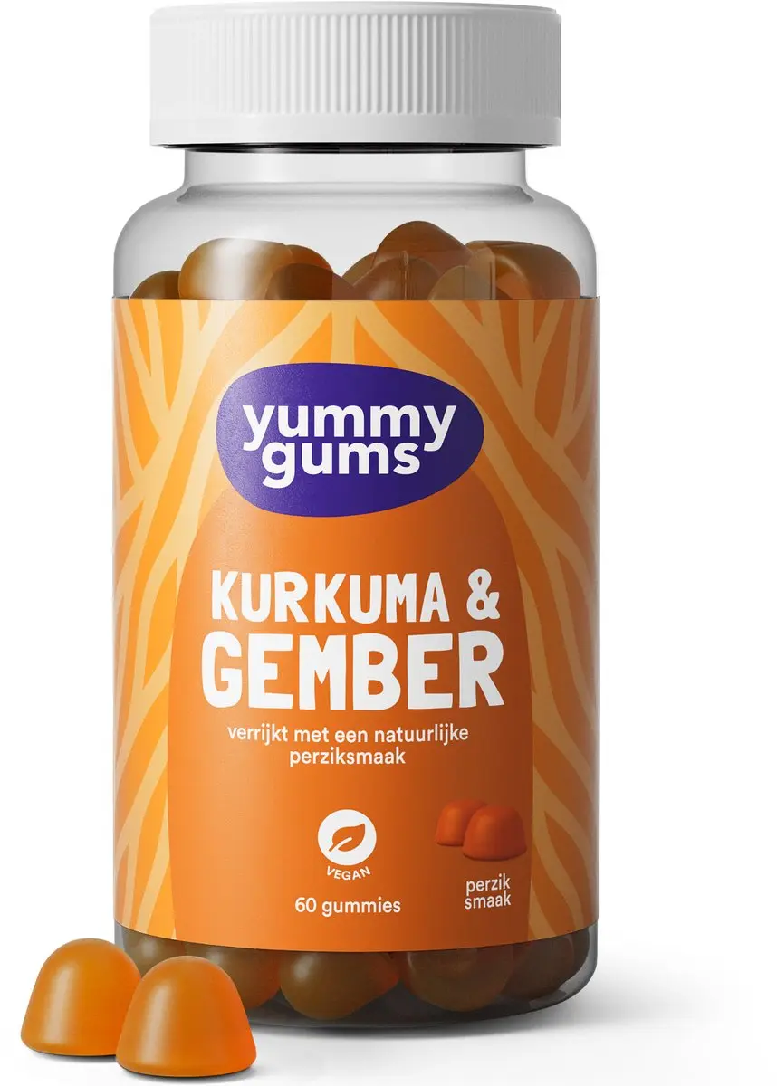 Yummygums Kurkuma Gember Gummies 60 Stuks