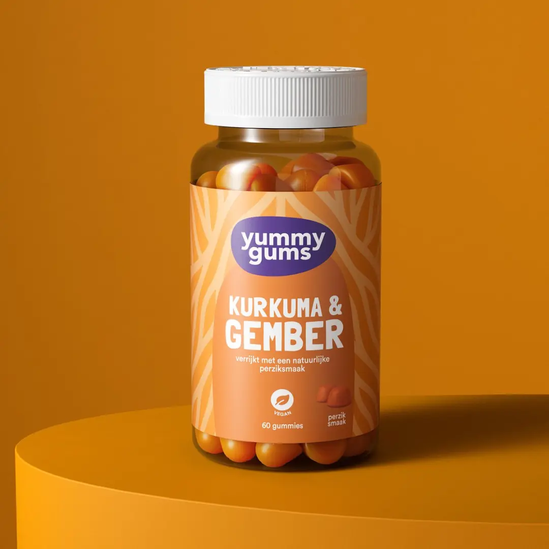 Yummygums Kurkuma Gember Gummies 60 Stuks