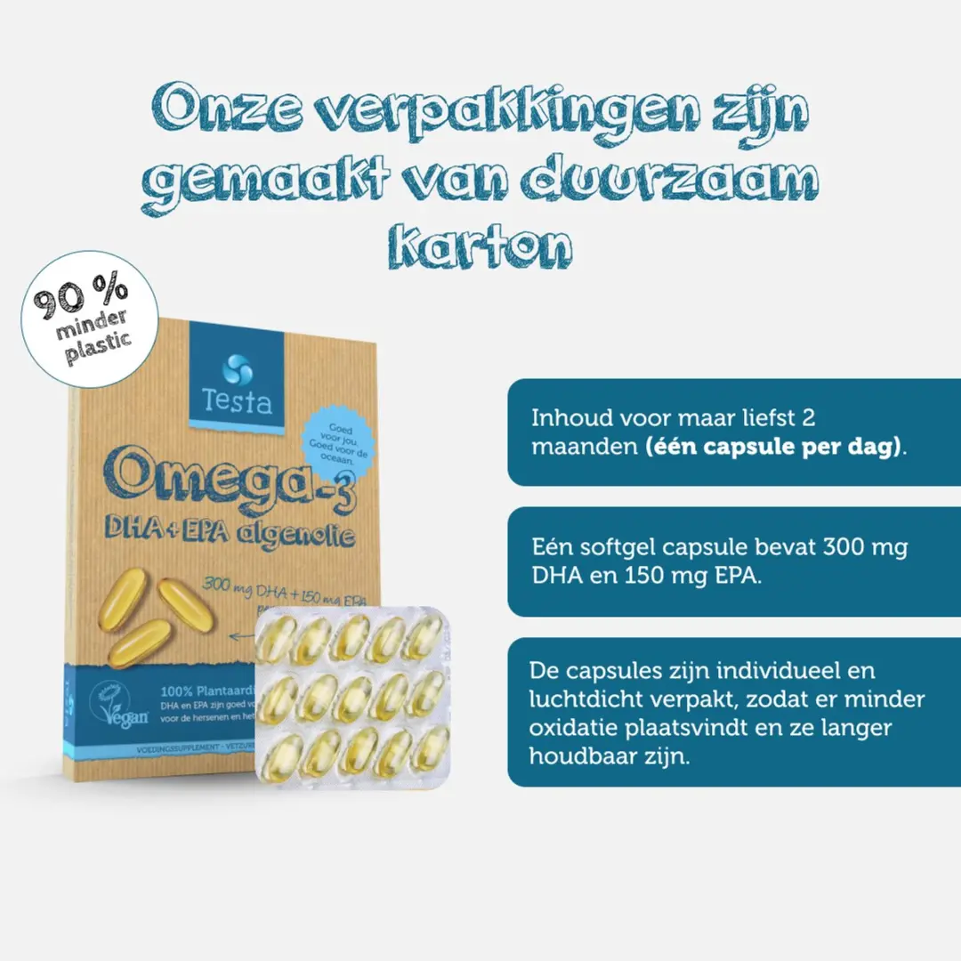 Testa Omega-3 Algenolie 60 Capsules - 50040mg