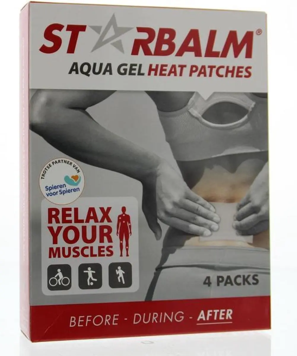 Star Balm Aqua Gel Hot - 4 Stuks Rood