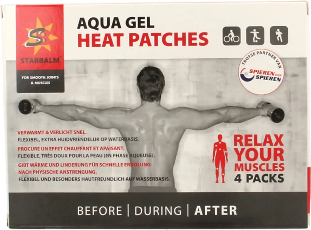 Star Balm Aqua Gel Hot - 4 Stuks Rood