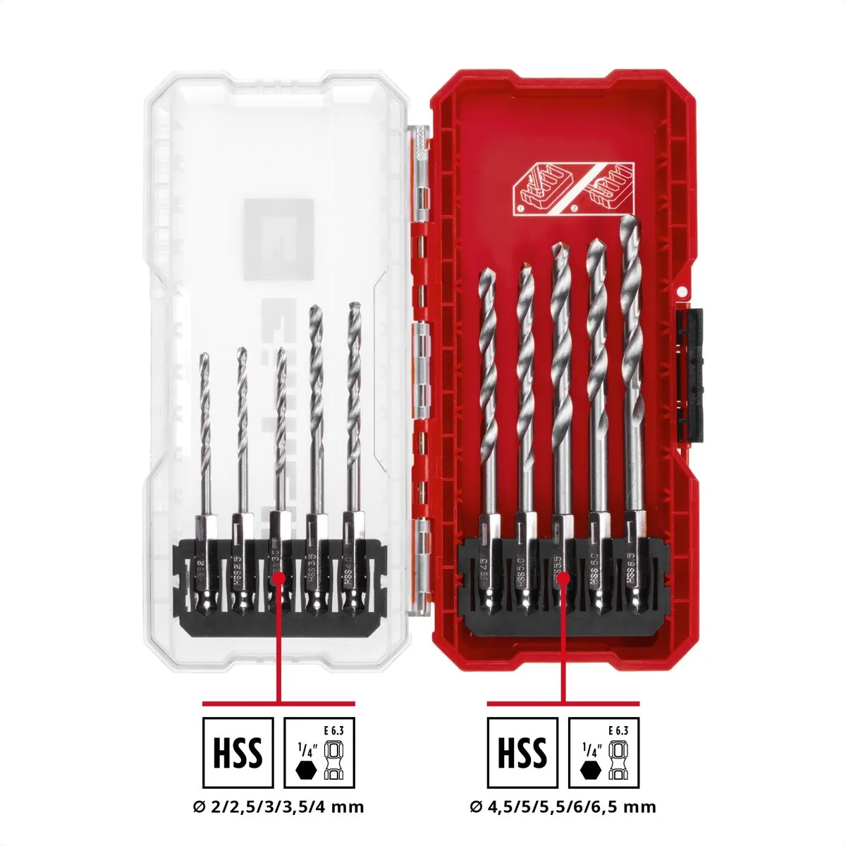 Einhell Metaal-spiraalboorset 10-delig 2-6,5mm - Geschikt voor metaal