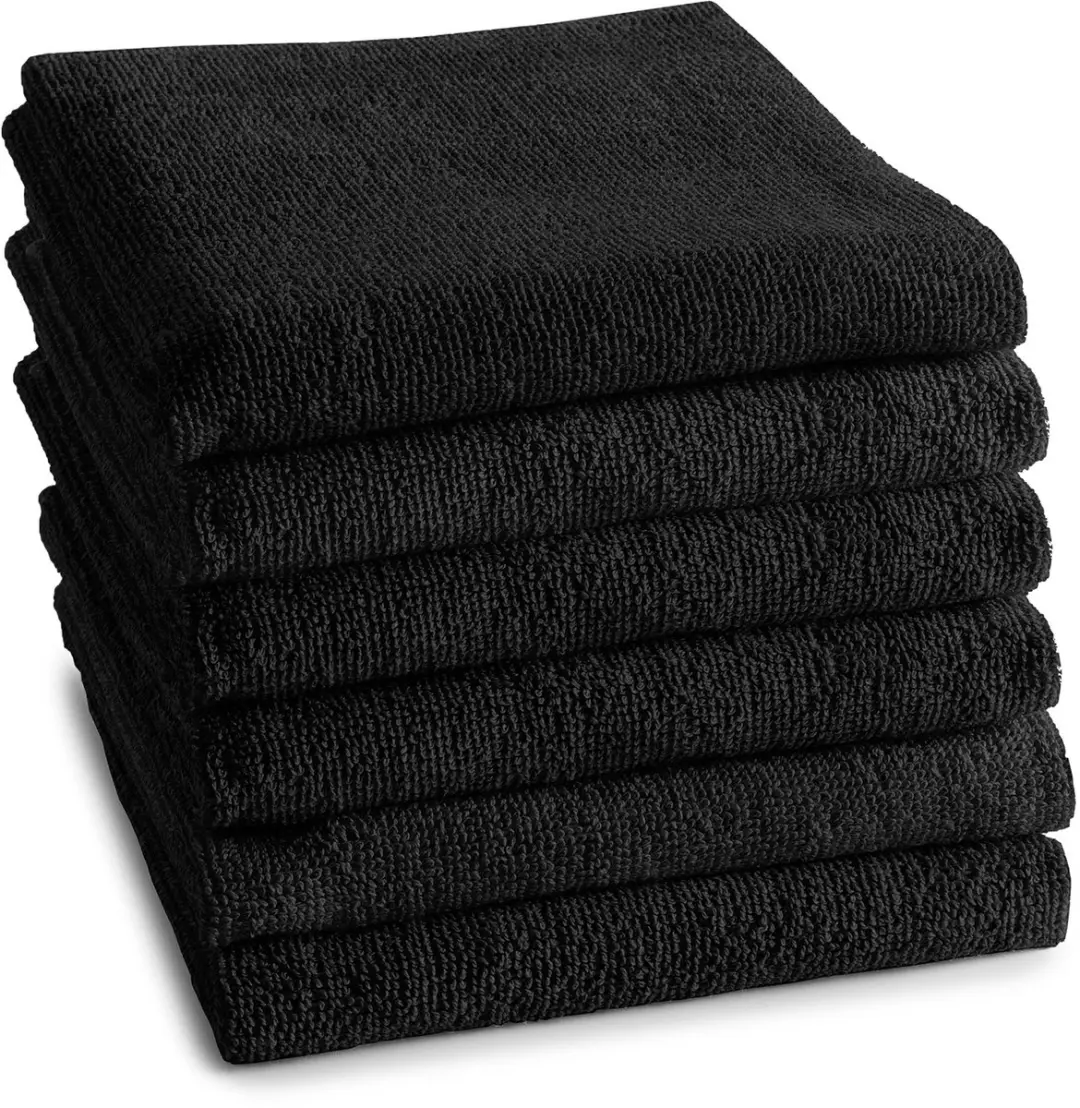 DDDDD Logo Keukendoeken - 6 Stuks - 50x55cm - Zwart