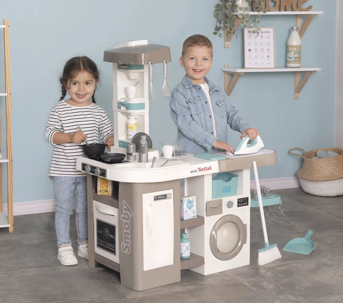 Smoby Tefal 2-in-1 Clean Keuken - Wit