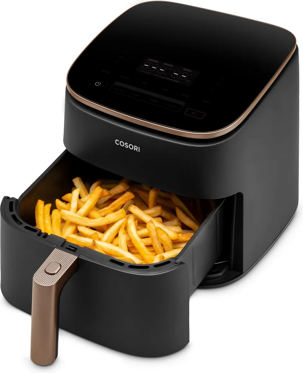 Cosori TurboBlaze XXL Airfryer 1725W - 9 Programma's - Zwart/Rosé Goud
