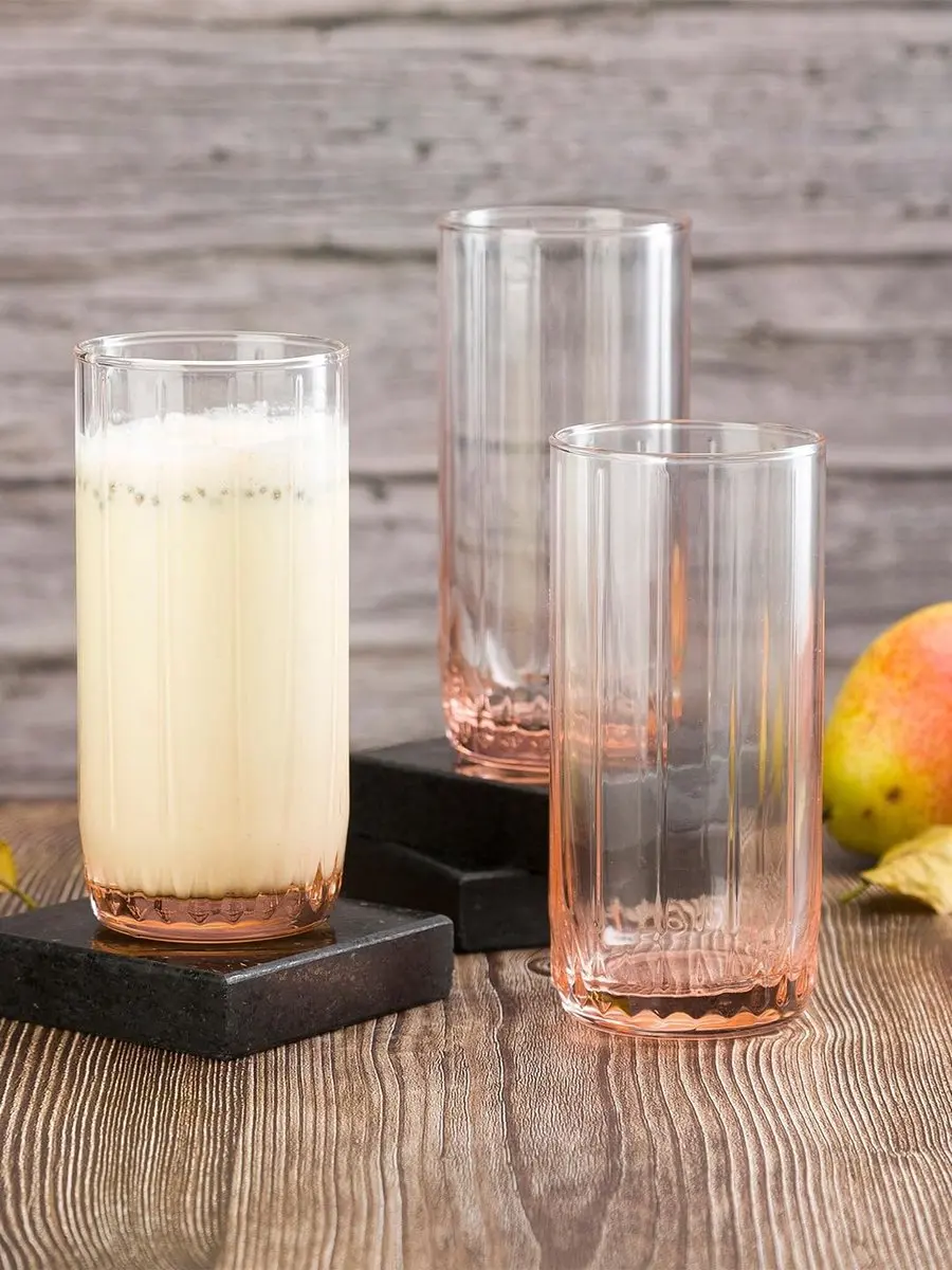 Pasabahce Leia 420765 Roze Longdrinkglas - 310ml - 3 Stuks