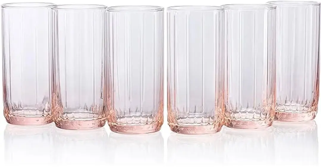 Pasabahce Leia 420765 Roze Longdrinkglas - 310ml - 3 Stuks