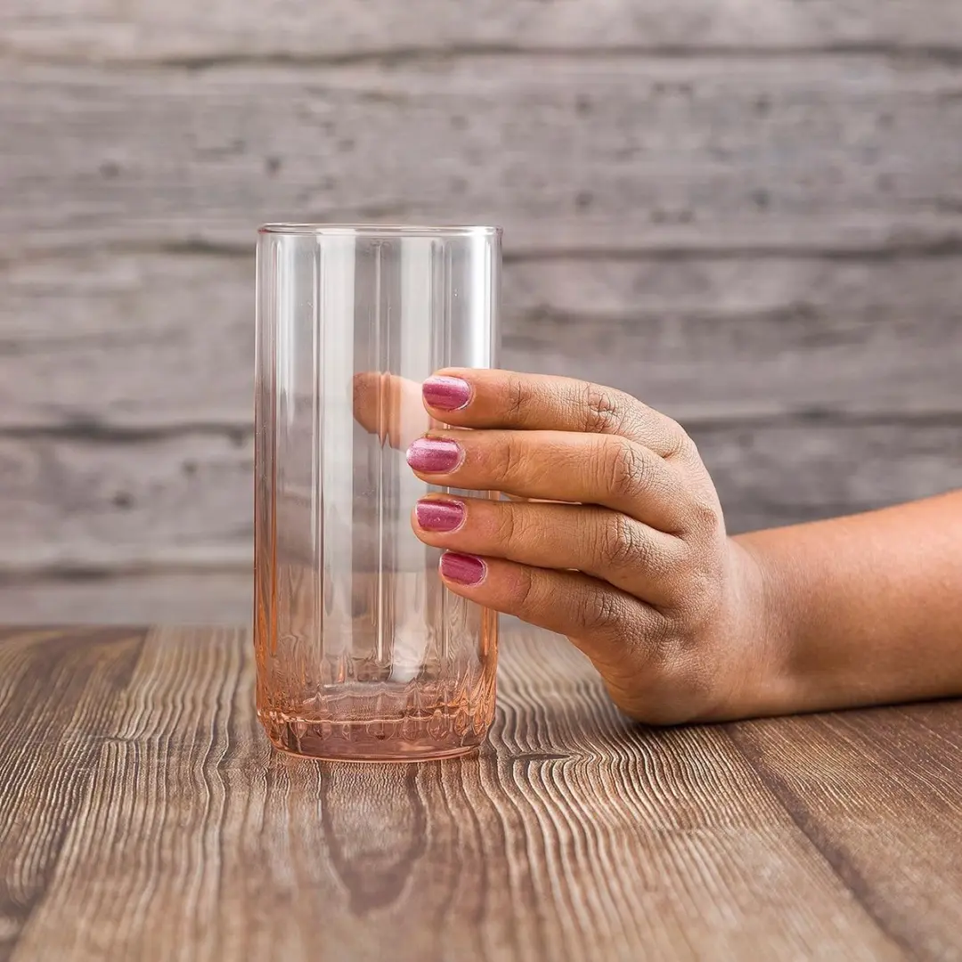 Pasabahce Leia 420765 Roze Longdrinkglas - 310ml - 3 Stuks