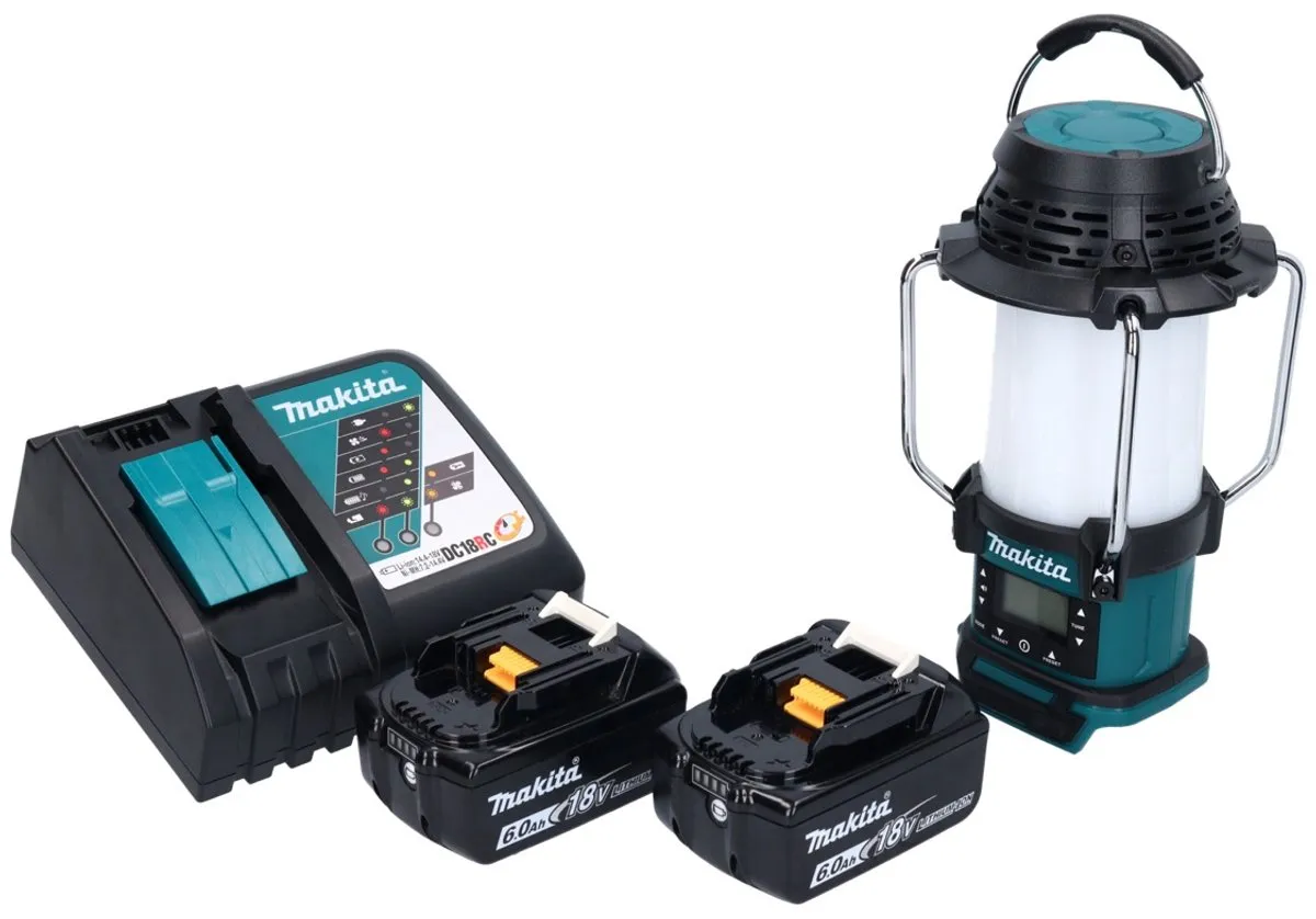 Makita DMR055RG Accu-Radio 18V - 2x 6,0Ah + Oplader - Groen/Zwart