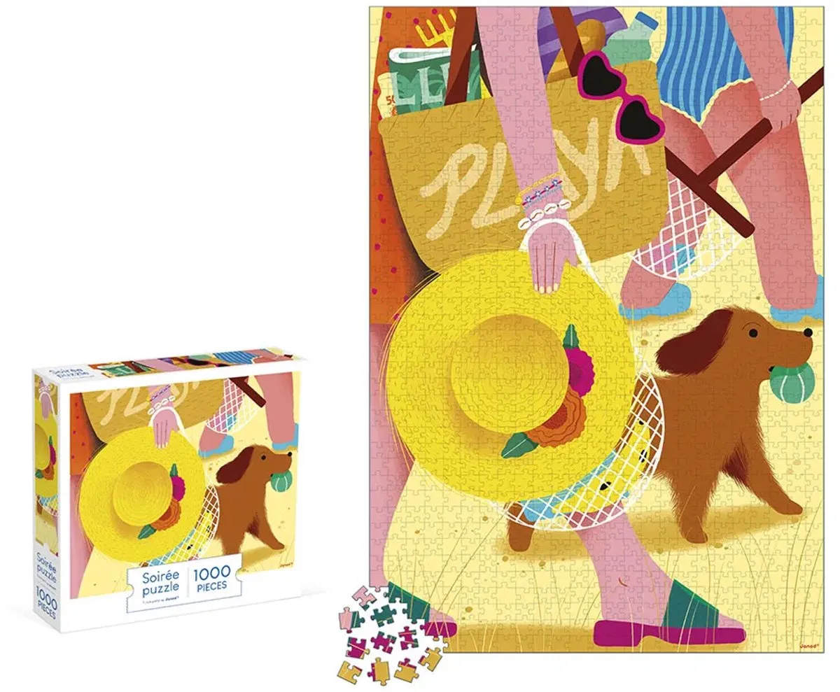 Janod Reis Naar Het Strand Puzzel 1000 Stuks - 8+