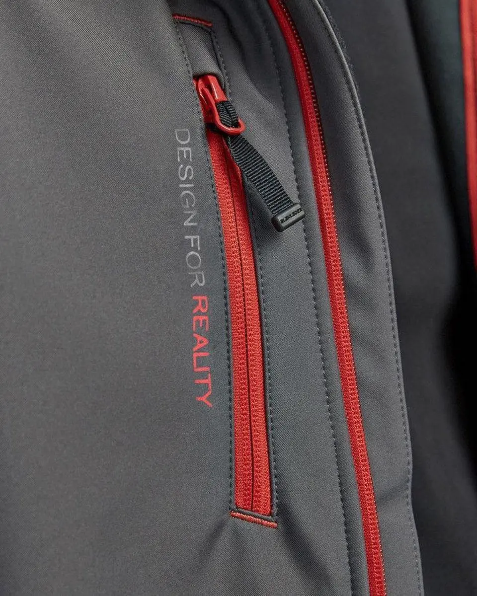 Blåkläder Softshell Jack 4949-2517 - M - Donkergrijs/Rood
