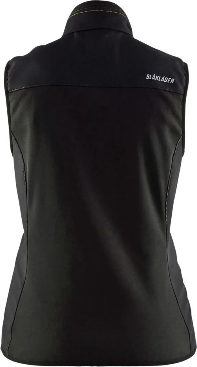 Blåkläder Dames Softshell Bodywarmer 3851-2516 - XS - Zwart/High Vis Geel