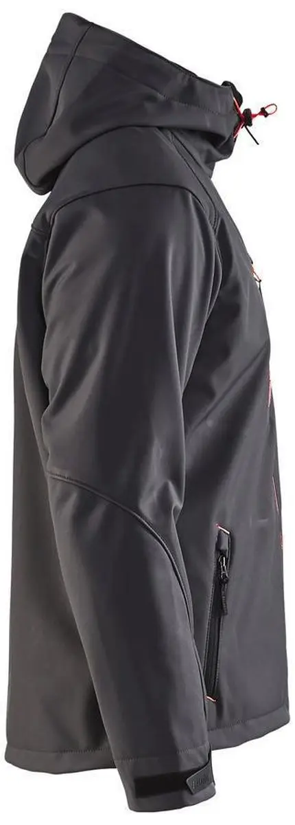 Blåkläder Softshell Jack 4949-2517 - 3XL - Donkergrijs/Rood