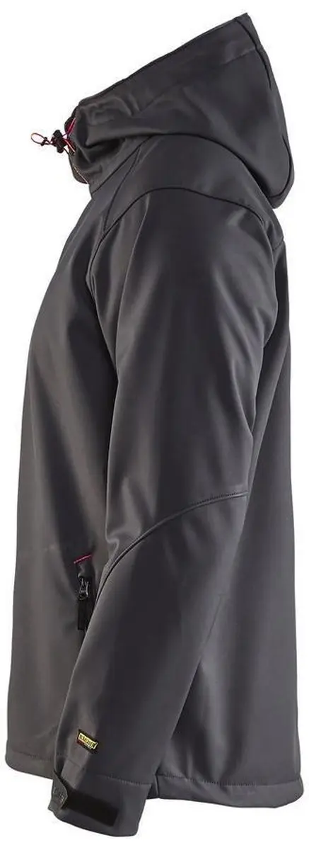 Blåkläder Softshell Jack 4949-2517 - 3XL - Donkergrijs/Rood