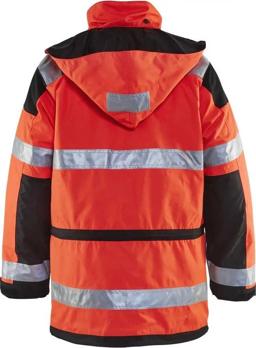 Blåkläder 4426-1997 Parka - High Vis Rood/Zwart - Maat L