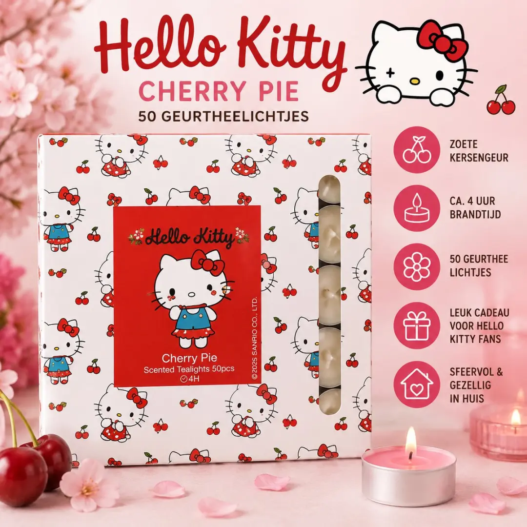 Hello Kitty Geurkaarsen Cherry Pie