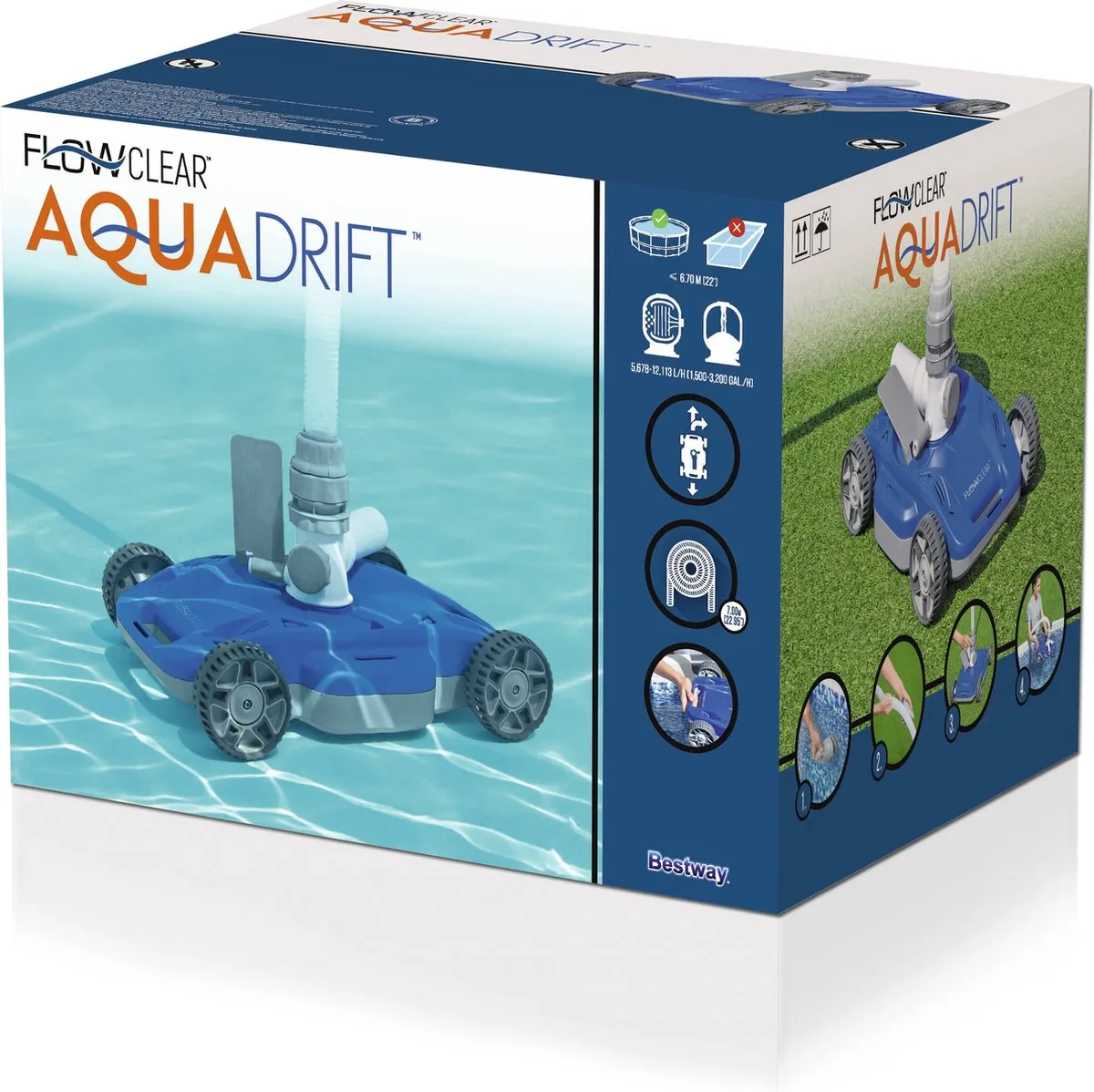 Bestway Flowclear AquaDrift Automatische Zwembadstofzuiger Blauw
