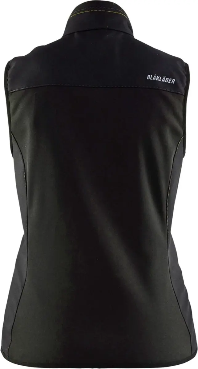 Blåkläder 3851 Dames Softshell Bodywarmer - M - Zwart/Geel