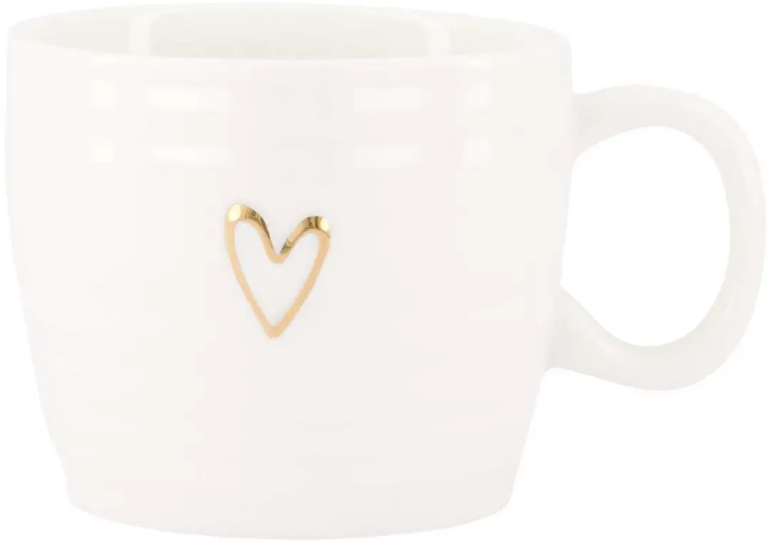 Zusss Cappuccino Mug Line Heart Keramiek 350ml