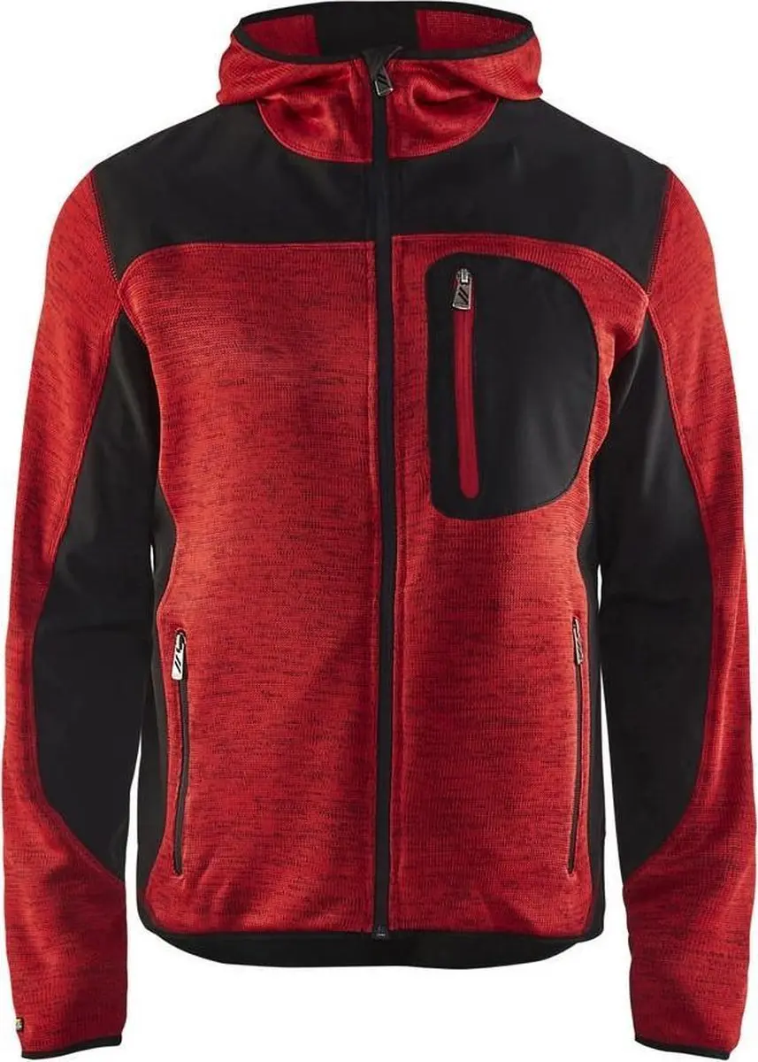 Blåkläder Gebreid Vest Softshell - Rood/Zwart XS - afbeelding 6 van 6