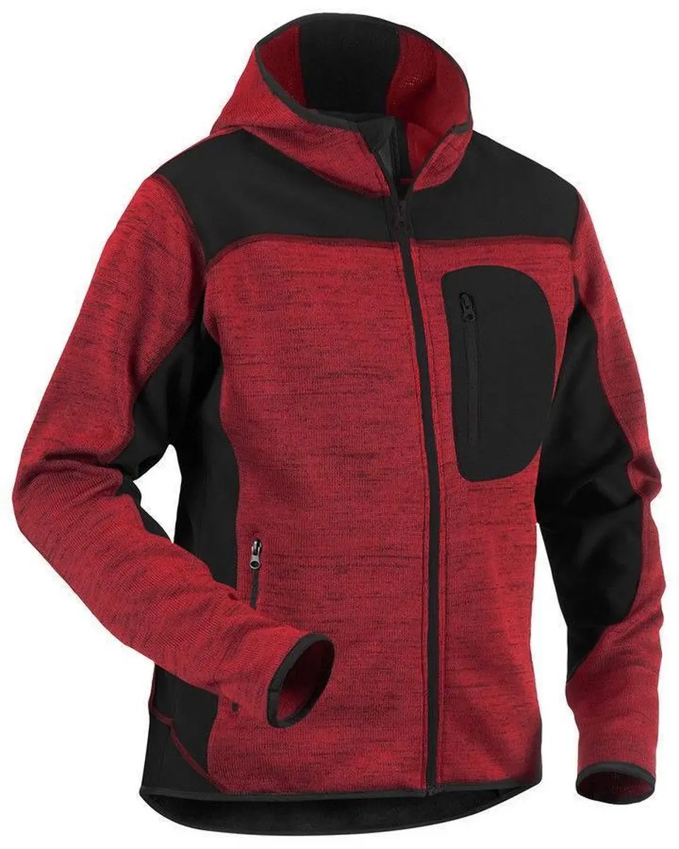 Blåkläder Gebreid Vest Softshell - Rood/Zwart XS