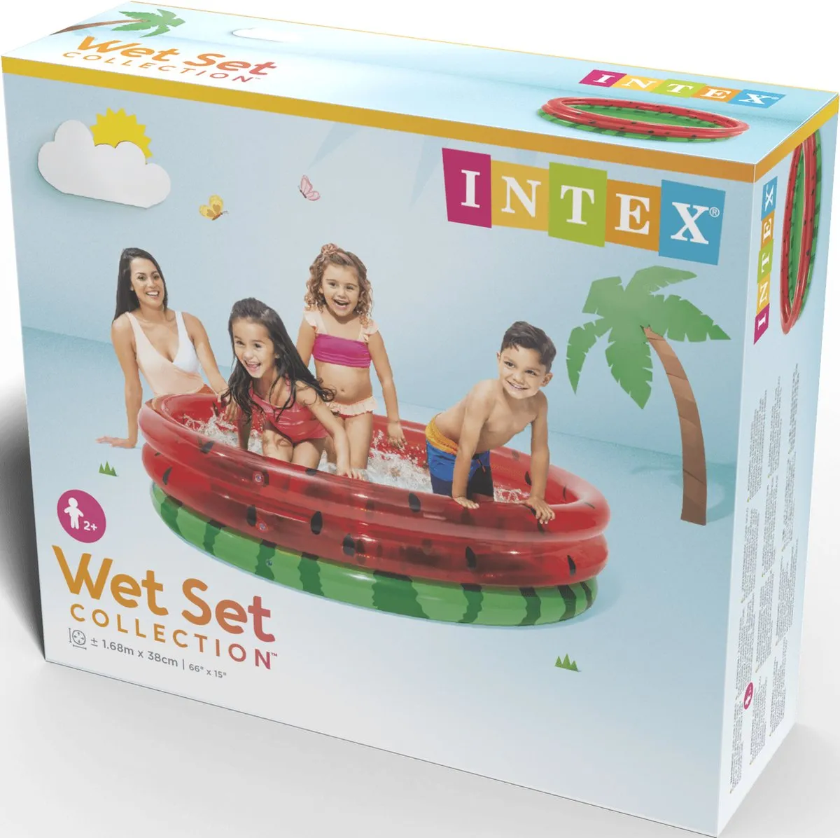 Intex Watermelon Opblaaszwembad Ø168x38cm - 581L