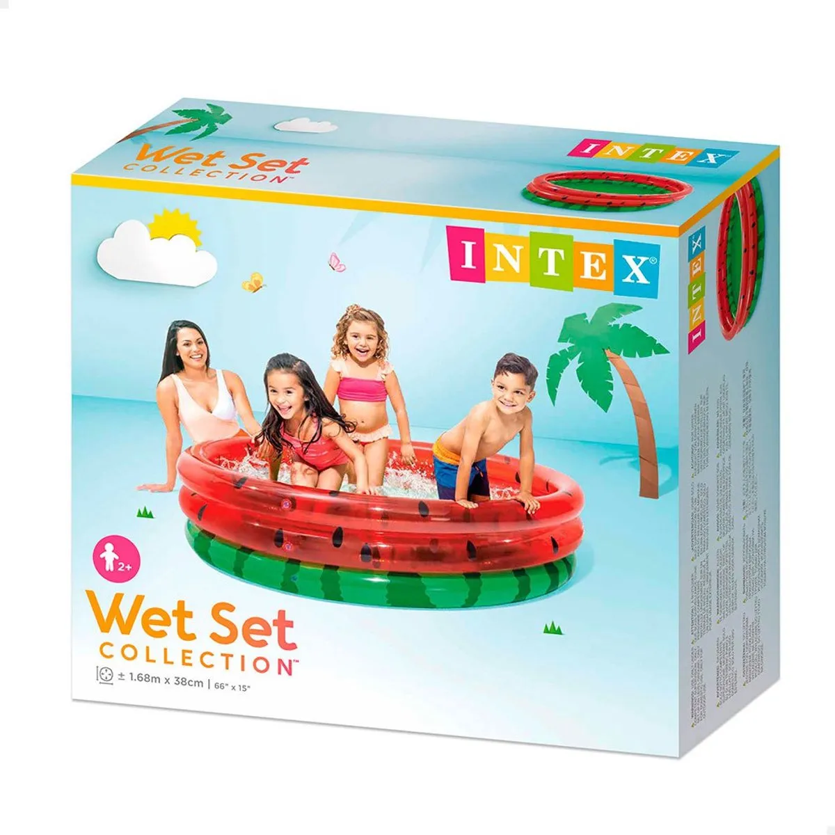 Intex Watermelon Opblaaszwembad Ø168x38cm - 581L - afbeelding 6 van 6